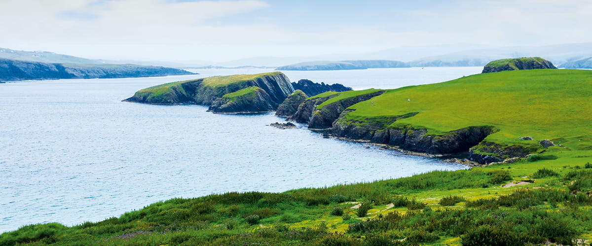 A view of the coast of Lerwick